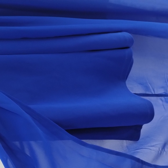 Sweet Storm Maxi Dress Size Small Blue Sleeveless Halter Formal Homecoming Gown - Picture 4 of 8